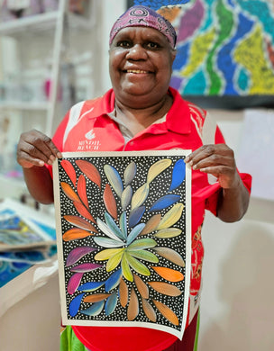 40 x 30 cm - BUsh medicine leaves healing story