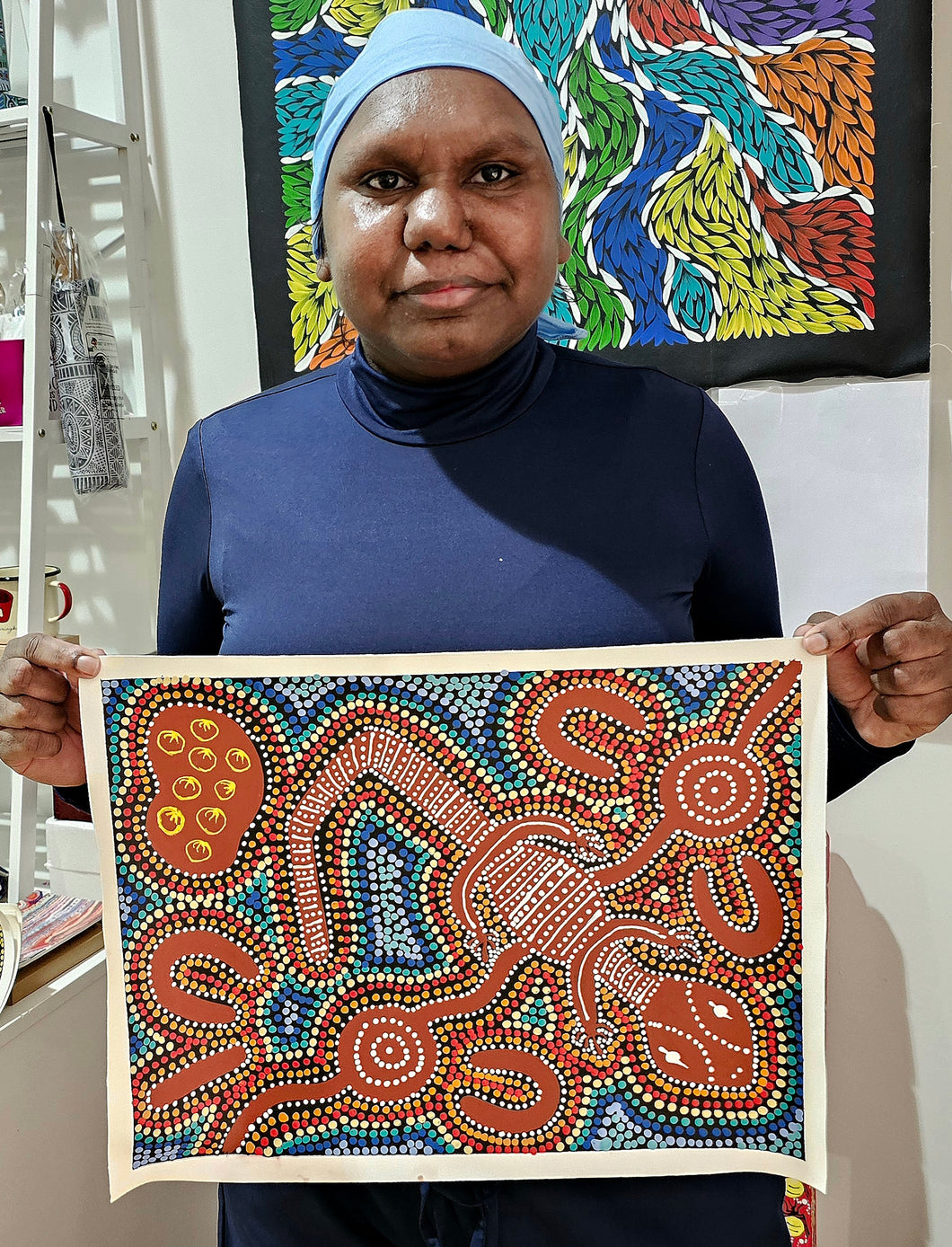 **Women hunting Goanna - Sharon Turner Nakamarra.