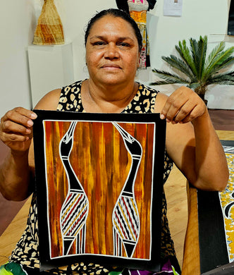 Two Brolga - Christine Burarrwanga