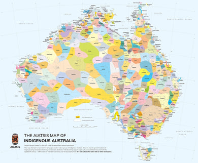 Aboriginal languages  MAP - 85 x 60 cm